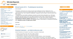 Desktop Screenshot of mindengyerek.hu